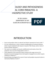 Clinical Etiology and Pathogenesis of Vocal Cord Paralysis