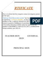 Project On Railway Management System