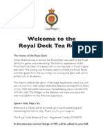 The Royal Deck Tea Room Menu