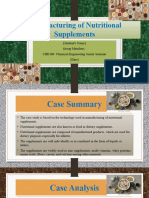 Project Deliverable 1 - Manufacturing of Nutritional Supplements