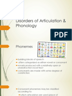 SNE1106 Disorders of Articulation