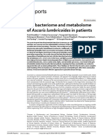 Gut Bacteriome and Metabolome of Ascaris Lumbricoides in Patients