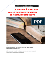 8 Passos para Você Elaborar o Seu Projeto de Pesquisa de