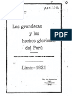 Las Grandezas y Los Hechos Gloriosos Del Perú. (1921)