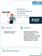 Redação: Compreensão Da Proposta: Ensino Médio Aula 1 - 3 Bimestre