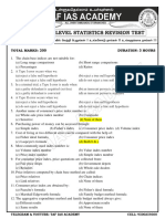 State Level Statistics Revision Test