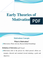 Early Theories of Motivation