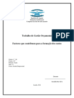 Factores Que Contribuem para A Formação Dos Custos