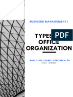 Assignment 1 Types of Office Organization