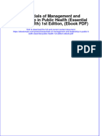 EBOOK Essentials of Management and Leadership in Public Health Essential Public Health 1St Edition Ebook PDF Download Full Chapter PDF Docx Kindle