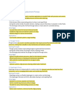 Handout Positive Displacement Pumps