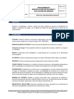 Procedimiento Identificaciòn de Peligros y Evaluaciòn de Riesgos