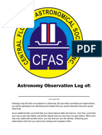 Astronomy Observation Log