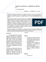 Determinación Del Espectro de Absorción y Coeficiente de Extinción Molar Del 2-Nitrofenol