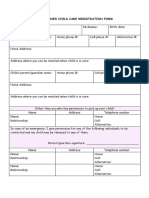 Enrollement Form Day Care 1