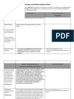 Advocacy and Solution Research Brief Chart