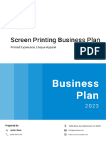  Screen Printing Business Plan Example