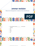 Grammar Revision: Today We Are Revising Grammar Concepts We Have Covered This Year