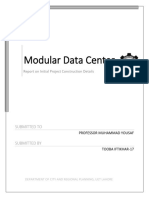 Report On Initial Project Construction Details of Modular Data Center, UET Lahore (Course of Building Construction and Technology)