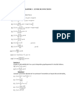 Chapitre 1 Etude de Fonctions