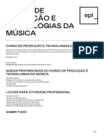 Curso de Producao e Tecnologias Da Musica