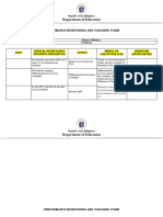 Performance Monitoring and Coaching Form