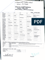 Datesheet Annual Examination - 2024