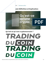 Cryptomonnaie Définition Et Explication