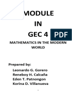 GEC - 4 - CHAPTER 5 (Mathematics - in - The - Modern - World)