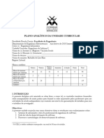 Plano Analitico Da Unidade Curricular