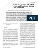 Structure and Properties of Y O - Doped Al O - MWCNT Nanocomposites Prepared by Pressureless Sintering and Hot-Pressing