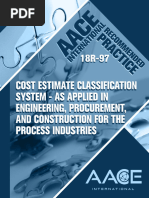 008 18r-97 Cost Etimate Classification System - in EPC For Process Industries