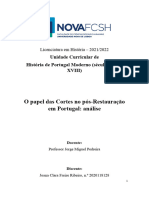 Trabalho Versão Mais Extensa - História de Portugal Moderno