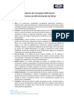 Relacion de Definiciones de La Gerencia de Administración de Obras