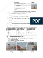 Evaluación Formativa Sofia y El Mar 2