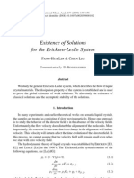 Existence of Solutions For The Ericksen-Leslie System: Fang-Hua Lin & Chun Liu