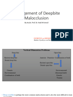 Management of Deepbite Malocclusion: by Assist. Prof. Dr. Hadi M Ismail