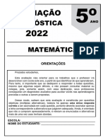 5º Ano Mat - Avaliação Diagnóstica Inicial