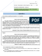 6º Ano - Interpretação e Análise - Parcial 3