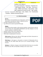 CCS375 Web Technologies Lecture Notes 1