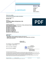 DNV-GL - Certificate - Type - DA - Armored - Fire Resistant SHF1-SHF2 - MUD FiberOptic Cables