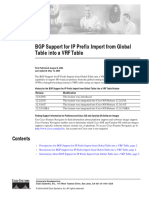 BGP Support For IP Prefix Import From Global Table Into A VR