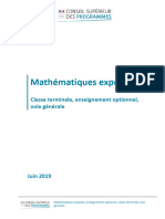 Tle Maths Expertes Optionnel Voie G 1134687