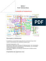 BCM 2 - Introdução Ao Metabolismo