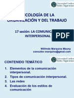 La Comunicación Interpersonal WILFREDO MARQUINA MAUNY