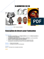 Cours Conception de Décors Pour L'animation