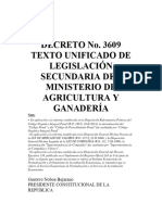 Texto Unificado de Legislacion Secundaria Del Ministerio de Agricultura y Ganaderia