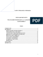 Texto Argumentativo-"Financiamiento Destinado A La Calidad Educativa en Latinoamérica"