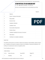 Installation Qualification Protocol For Air Handling Unit - Pharmaceutical Guidance