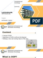 Lesson 7 Oop Fundamentals Diit PPT Dcit 50 Oop